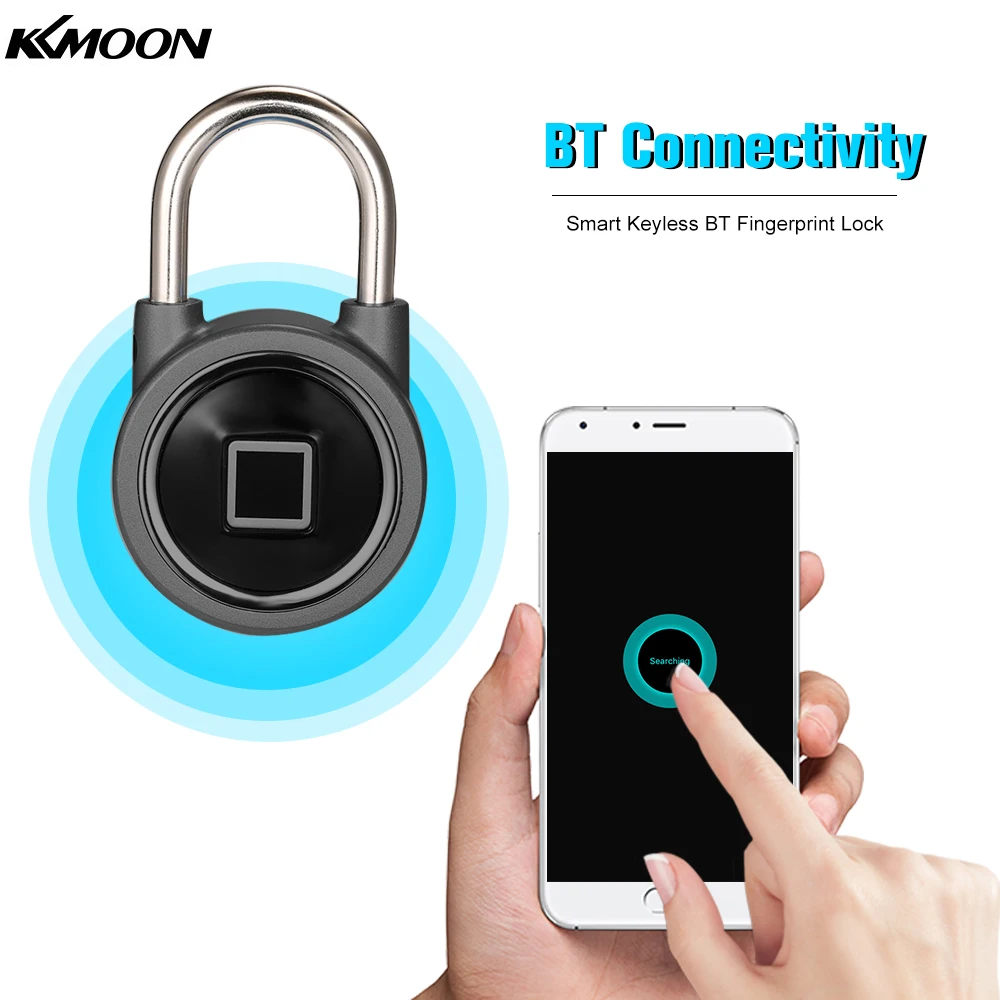 

Smart Keyless BT Fingerprint Lock Fingerprint Recognition Phone Unlock APP Management USB Rechargeable Anti-Theft Lock for Bags