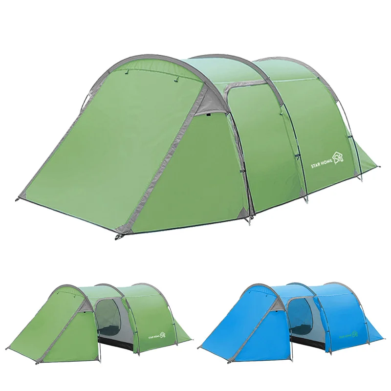 

Tent Outdoor Camping 3-4 People Tunnel Tent Four Seasons Tent 2 Colors
