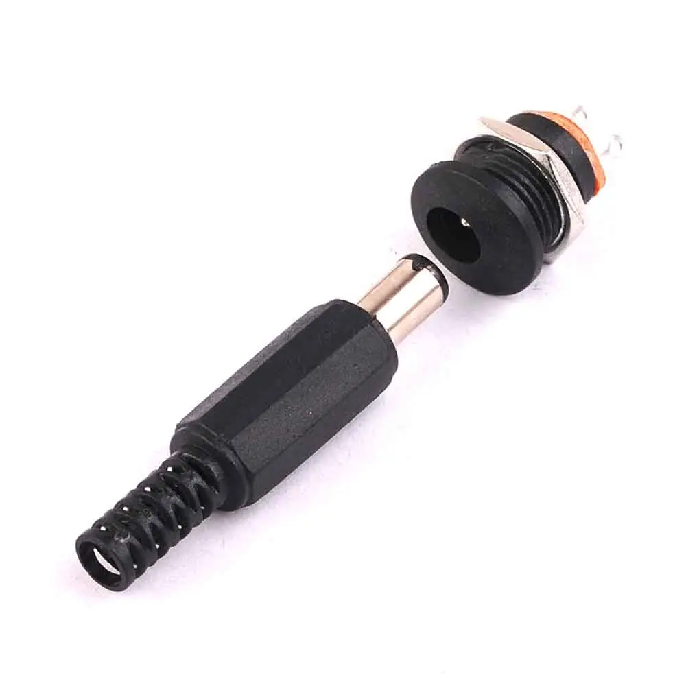 

10pair 5.5*2.1/5.5x 2.1mm 2.1mm x 5.5mm Male Plug + Female Socket Panel Mount Jack DC Connector