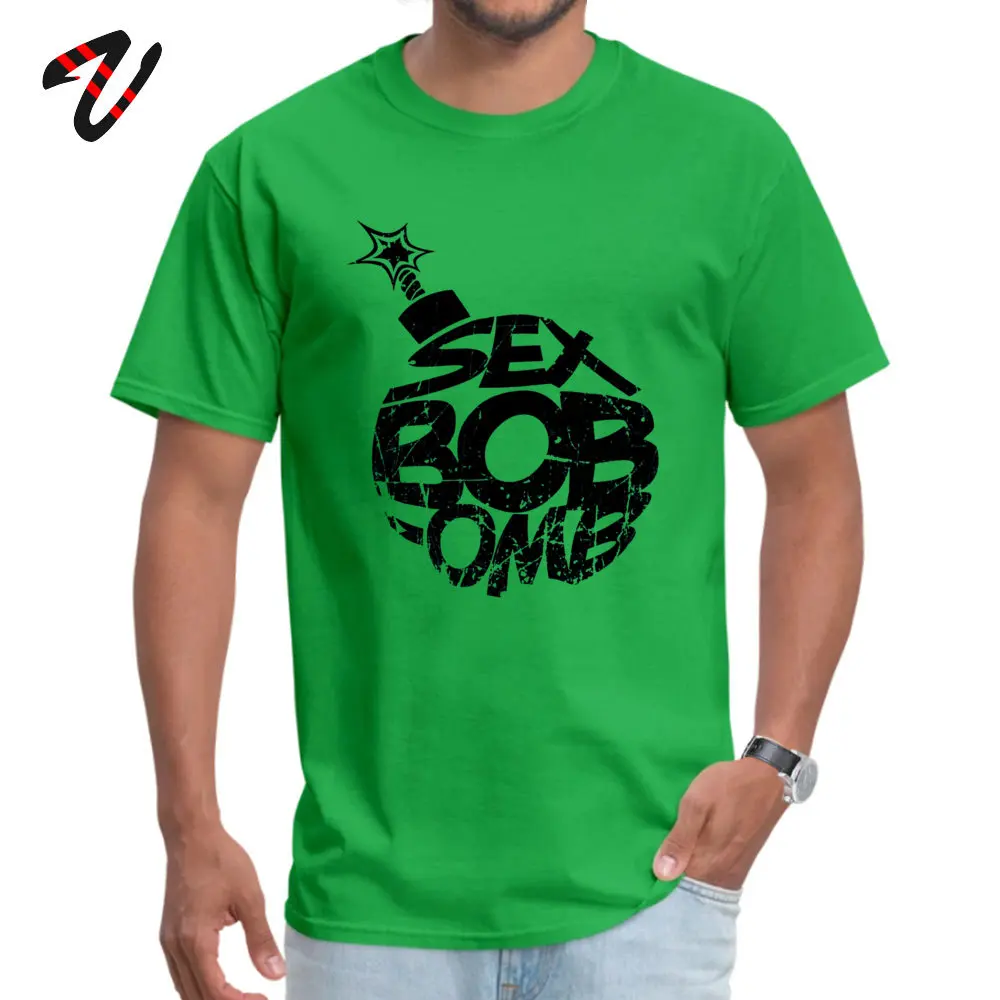 We are Sex BobOmb! T-Shirt New Design Short Sleeve Design Pure Cotton Round Neck Men Tees Printed On T-Shirt Summer Fall We are Sex Bob-Omb! -18933 green