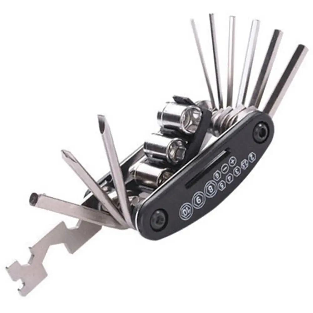 

16 in 1 Multi-Function Road Bike Bycicle Cycling Mini Fold Repair Tool Kit