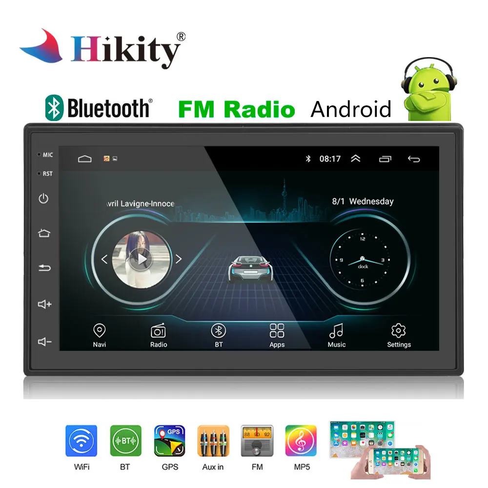 

Hikity Android 2 Din Car radio Multimedia Video Player Universal auto Stereo GPS MAP For Volkswagen Nissan Hyundai Kia toyotta