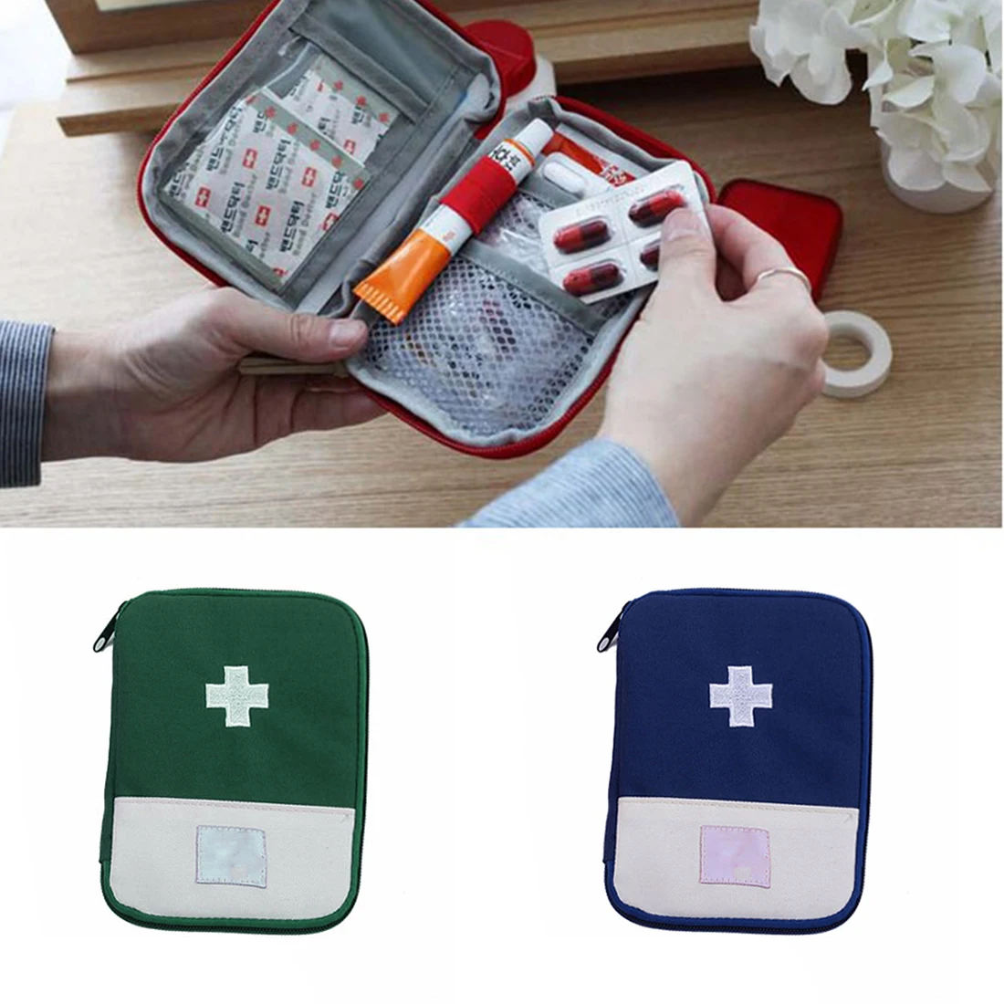 Household Medical Pill Storage Bag Camping Survival Portable First Aid