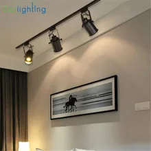 1 шт. 5 Вт Светодиодный Трековый светильник винтажный черный Трековый светильник магазин одежды cob Светодиодный точечный светильник s промышленный американский стиль лофт рельсовый точечный светильник