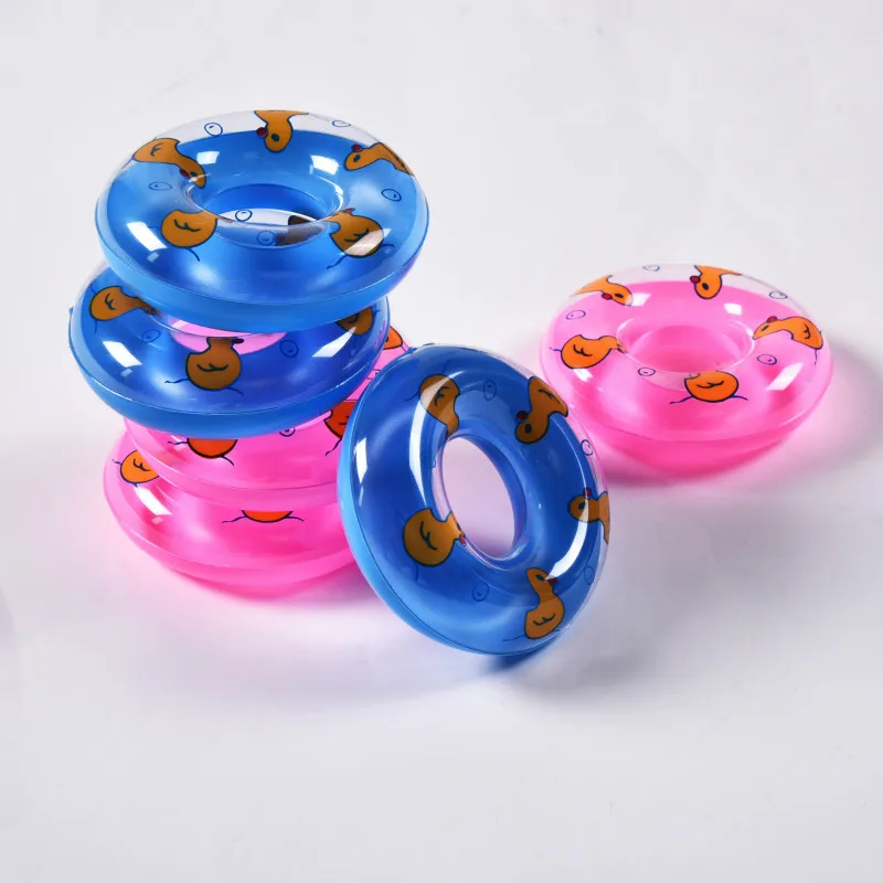 

5pcs/pack Baby Shower Washing Bath Swimming Pool Mini Small Inflatable Swimming Squeeze Duck Rings Cute Floating Bath Toys