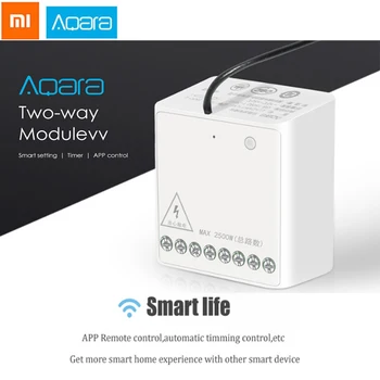 

Aqara Relay Module Two-way Module Smart Setting APP Control Double Channels AC Motor Wireless Controller For Mi Home