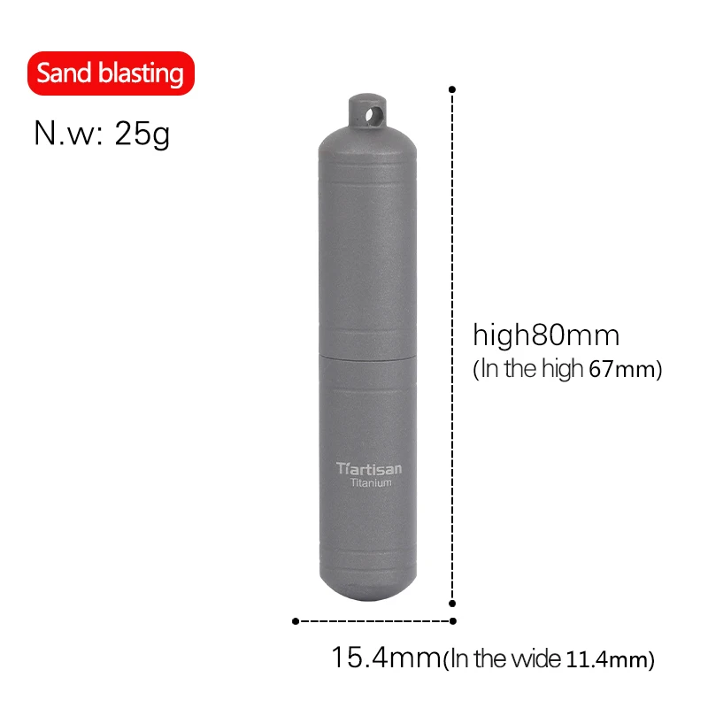 Tiartisan Ultralight Portable Titanium Pill Case Waterproof Storage Outdoor EDC tool