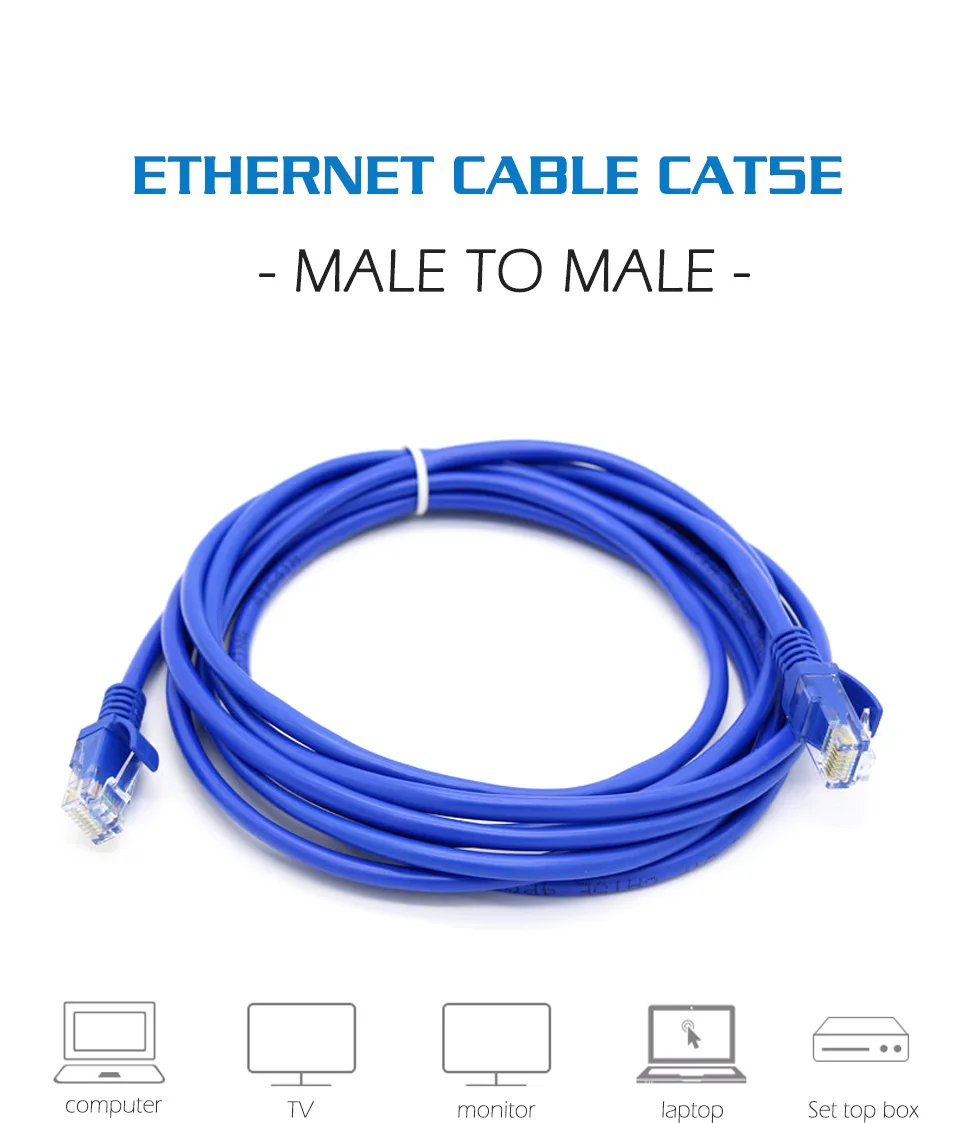Ethernet Cable Cat5e Lan Cable Networking UTP CAT5 RJ45 Network Patch Cord 1m 2m 3m 5m 10m 15m For PS2 PC Computer Router (1)
