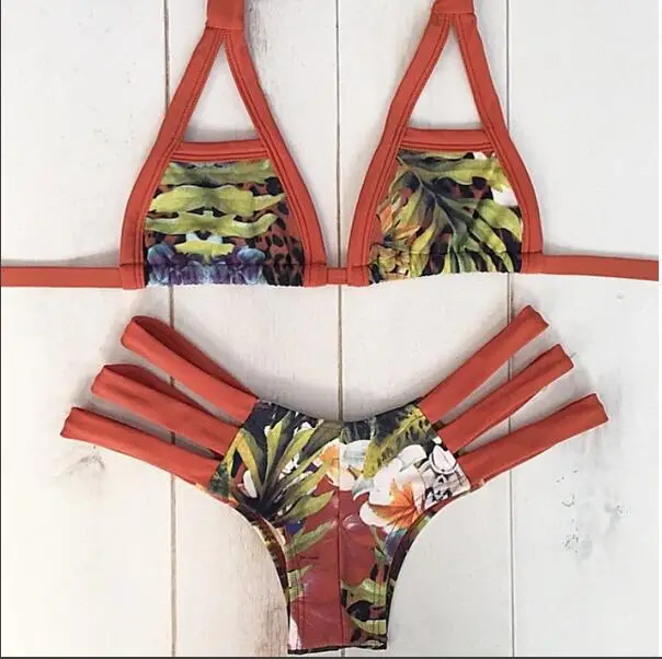 

Thongs Bikinis Strappy Bathing Suits New Style Sexy Low Waist Bandage Bikini Bottoms Women's Thongs Swimsuits