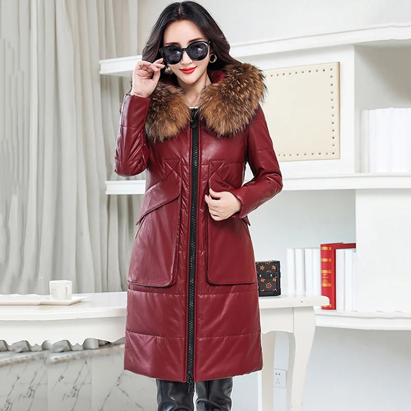 purple rich D'hiver 1 Raton De red Mode Veste Parka cherry En Cuir Le Survêtement Bas Black 2018 Femmes Long Poche Moutons Laveur Grande Collier Nouveau Vers Purple Red Coffee apricot Wine Mince Feminino Fourrure xvwfCnPPFq