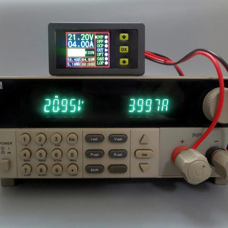 Цифровой мультиметр тестер заряда-разряда батареи DC 0-90 в 0-20A Вольт Ампер метр# Aug.26