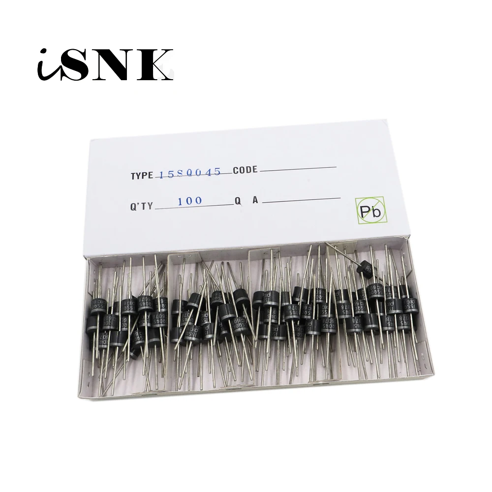 

100pcs x Diode 15A 45V 15SQ045 schottky barrier diodes Rectifier for Solar Cells pv panel Junction box DIY