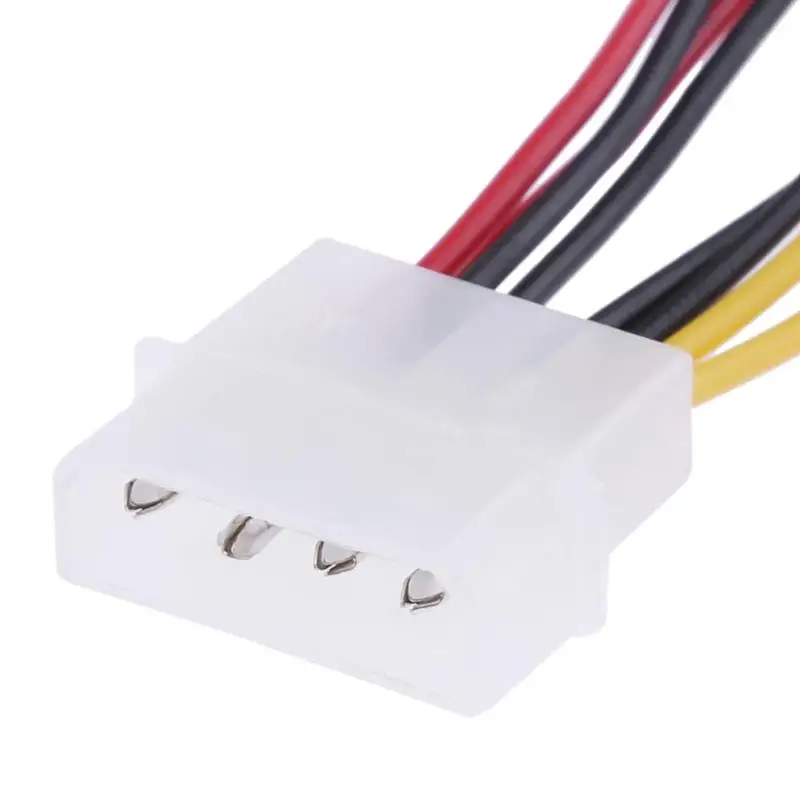 2 шт./лот компьютерный охлаждающий вентилятор кабели питания 4Pin Molex к 3Pin кабель