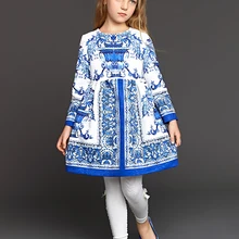 Beenira/Детские зимние платья; коллекция года; Брендовое детское платье принцессы с длинными рукавами в европейском и американском стиле; От 4 до 14 лет платье для девочек