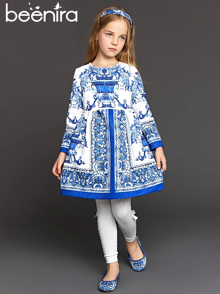 Inspection Odds Perennial Beenira Children Winter Dresses 2020 Brand Kids European And American Style  Full-sleeve Pattern Princess Dress 4-14y Girls Dress - Girls Casual Dresses  - AliExpress