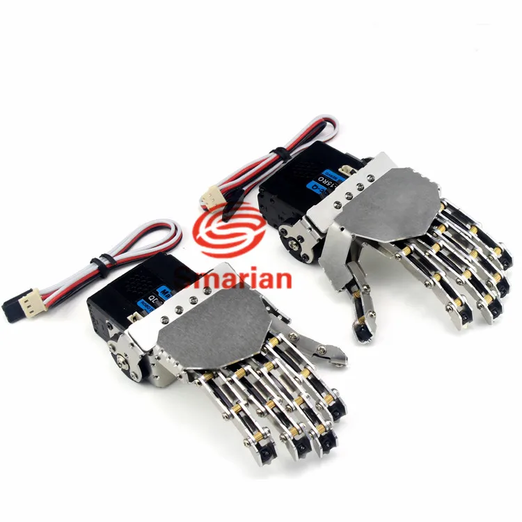 

smarian Robot Metal Hand Five Fingers for Robotic Manipulator Arm Mini Bionic Hand Humanoid with Servo Diy RC Toy diy robot kit