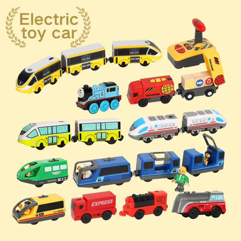 

lekool for Thomas Toy track Brio Harmony train and blue red tracks combination remote control electric locomotive toys for boys