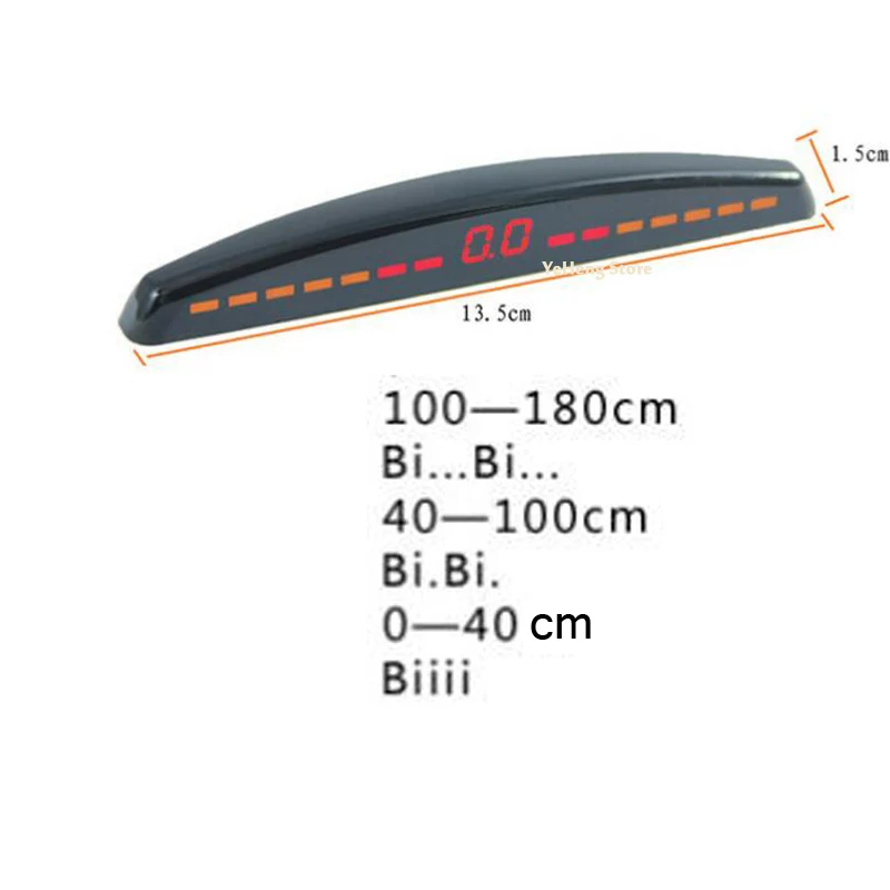 Original 16.5mm Car LED Parking Sensor 8 sensors Auto Car Detector Parktronic Display Reverse Backup Radar Monitor System