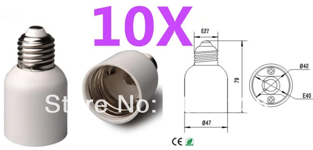 10 шт. E27 для E40 держатель лампы светодиодные гнездо адаптера конвертер- с Трек-номером