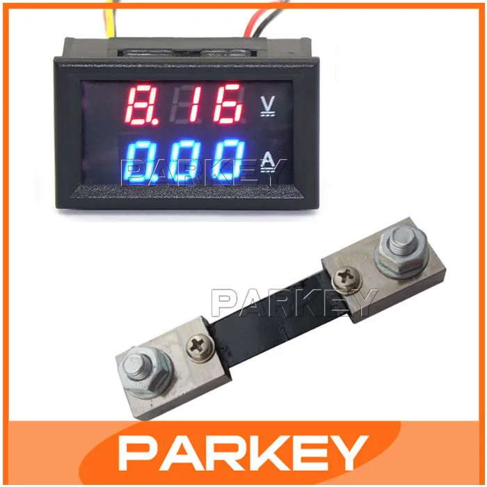 DC0-100V 50A Digital LED Voltmeter Ammeter Amp Voltage Meter Shunt 12V 24V Car
