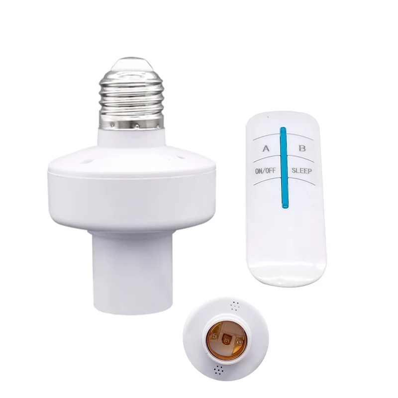

E27 Wireless Remote Control Light Lamp base oN/off Switch Socket Holder rc smart device AC 220V