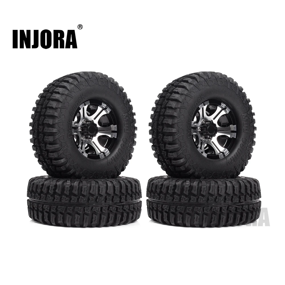 

1.9 Inch Rubber Tires & Beadlock Wheel Rim Set for 1/10 RC Crawler Axial SCX10 Tamiya CC01 D90 D110 TF2 RC Car Tyre Parts