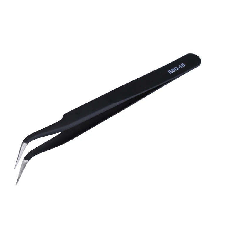 Precision Tweezers 2pcs/lot Anti-static Tweezers Set Stainless Steel ESD Tweezer Electronics Repair Tools