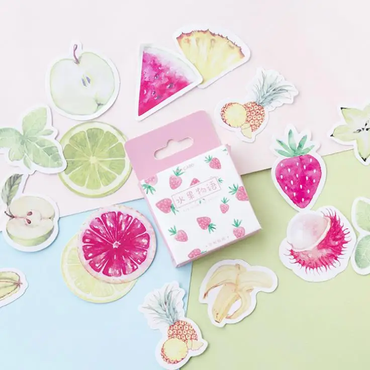 

45 Pcs/lot Fruits Painting Mini Paper Sticker Decoration DIY Ablum Diary Scrapbooking Label Bullet Journal Stickers