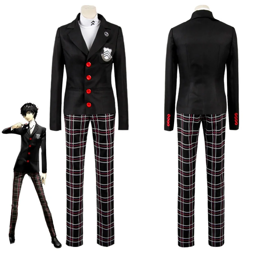 Custom Made Cosplay Costume Full Set Persona 5 Joker Protagonist Outfit Suit