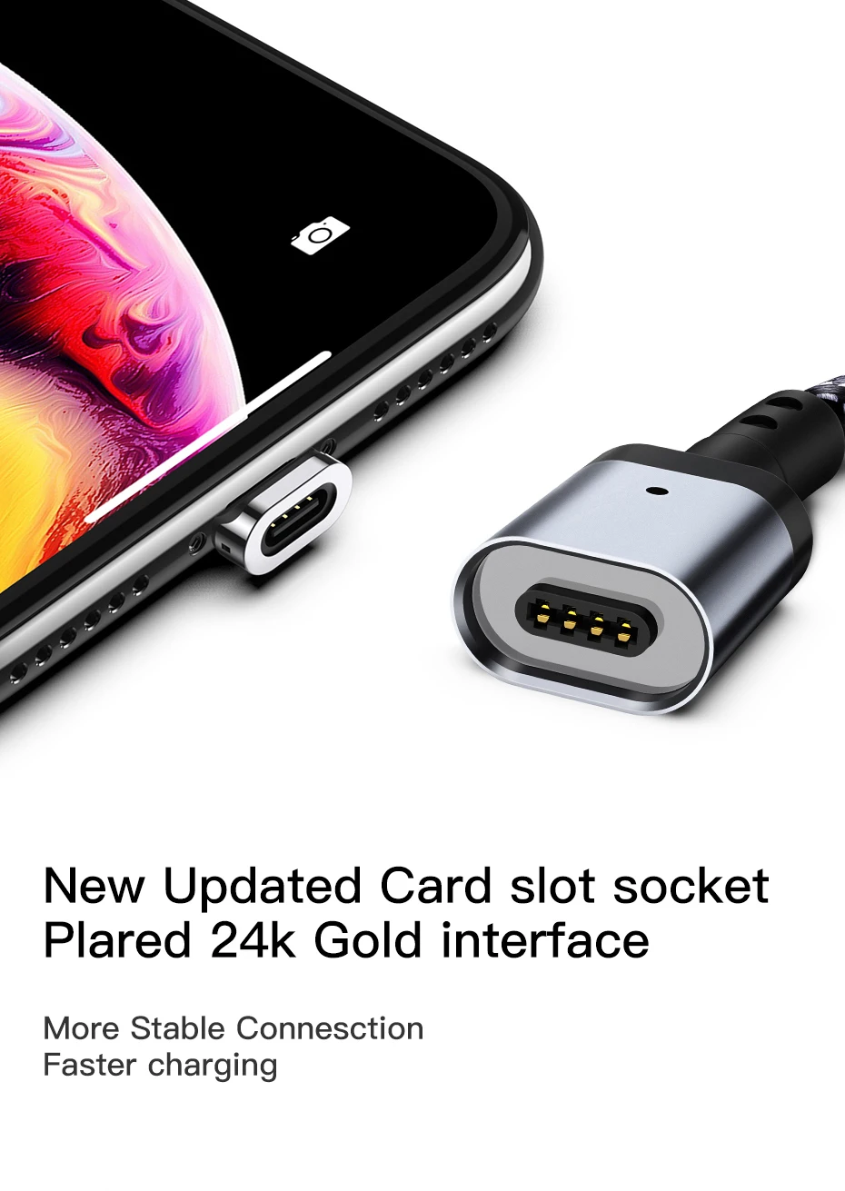 Магнитный кабель для iphone XR X для Gourde кабель Micro USB C кабель type C адаптер для быстрой зарядки Micro usb type-C магнитное зарядное устройство