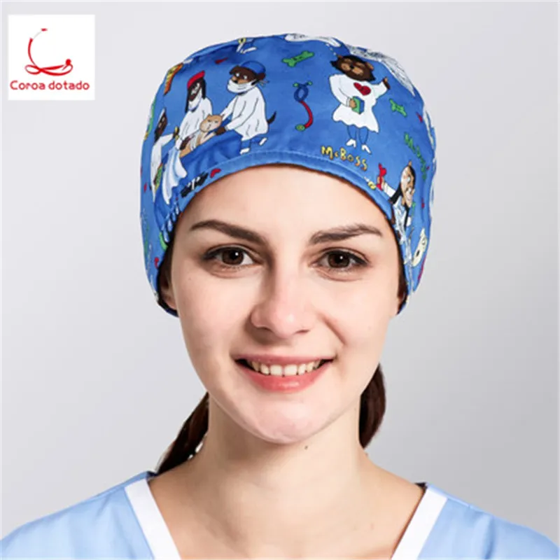 Хирургическая Кепка полиэстер хлопок дышащий для мужские и женские общие шапочка врача шапочка медсестры Операционная Рабочая кепка ветеринарная больница