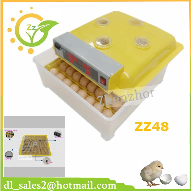 

ZZ48 automatic LED display egg incubator for bird turkey goose duck and so on high hatching rate