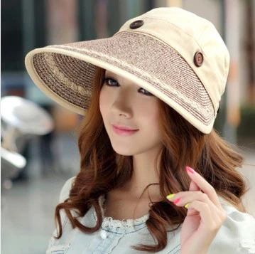 

2016 Women Summer Straw Hat Fashion Chapeau Femme Folding Faddish Women Sun Cap Practical Anti-UV Sombrero Hats