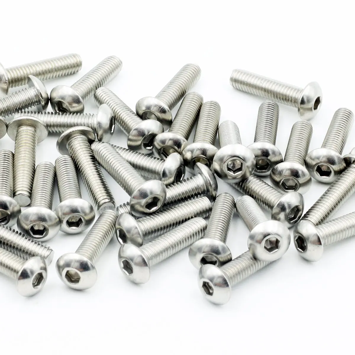 M6 Button Head Socket Cap Screws,Hex Nuts,Flat Washers,Assortment Kit 80 pcs,Stainless Steel M6 Button Head Socket Cap Screws,Hex Nuts,Flat Washers,Assortment Kit 80 pcs,Stainless Steel