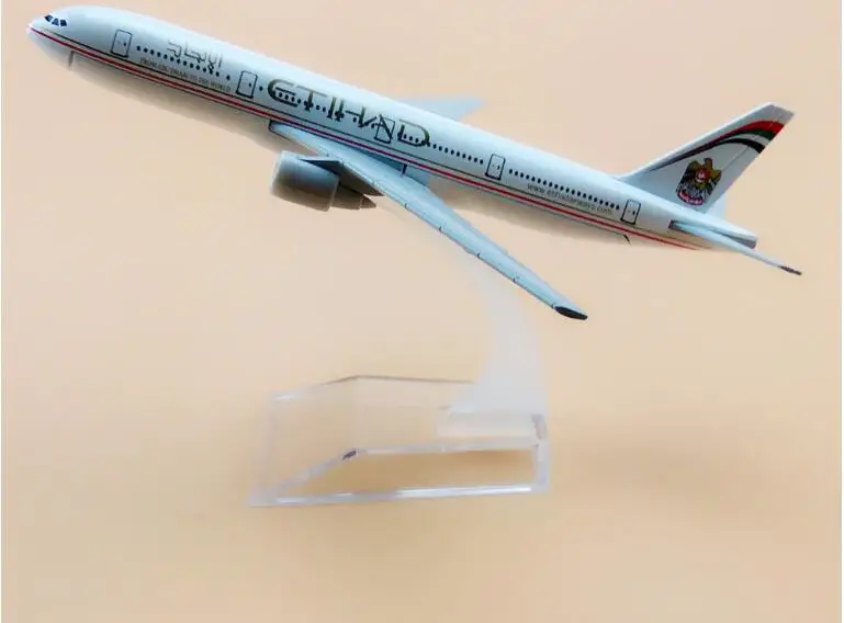 Модель самолета B777 Etihad дыхательные пути 16 см Размер 1:400 металлическая модель для