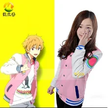 Envío! JP Anime Cos animación ¿ Nagisa Hazuki Cosplay Disfraces Traje de Dibujos Animados Con Capucha Suéter Para Las Mujeres Chaquetas de Béisbol