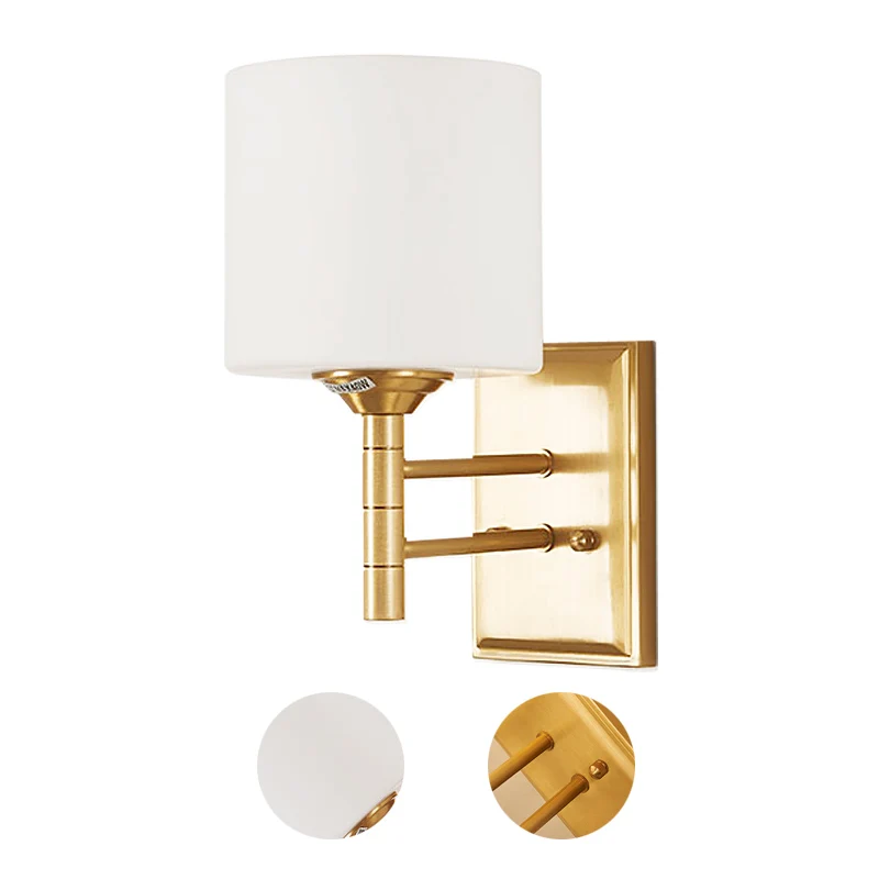 

American rural wall lamps copper lights Nordic sitting room stair corridors lamp creative single head wall lamp