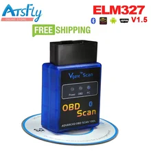Hot Atsfly Super ELM327 Mini Bluetooth OBD2 Diagnostic Tool Works with Android Torque software Elm 327 Code Reader