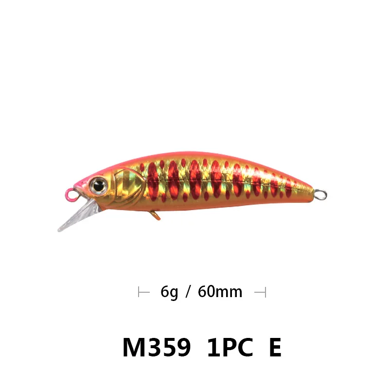 OTTESEN рыболовные приманки плавающий маленький гольян Isca искусственная пластиковая жесткая приманка Япония мини приманка M359 - Цвет: M359E