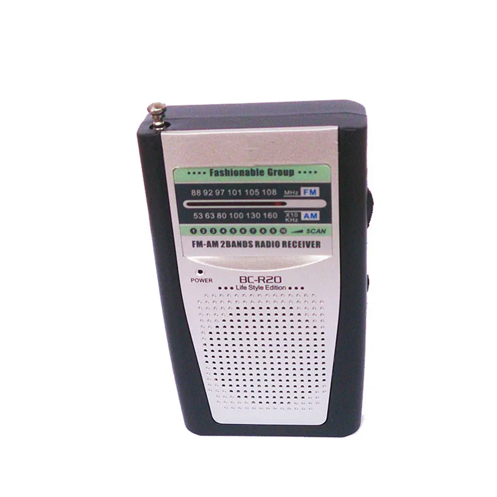 

Old Man BC-R20 Multifunction Radio Mini Pocket Portable AM FM Radio Receiver Loudspeaker Music Player