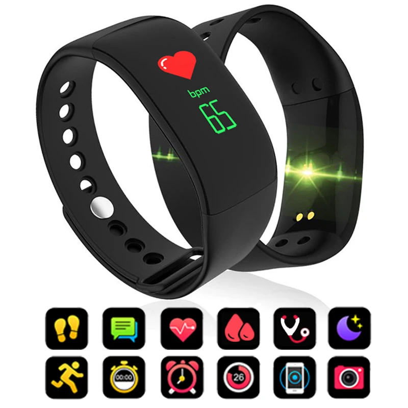 

V66S Smart Bracelet Waterproof Heart Rate Monitor Men Women Smart Band Alarm Clock Sports Watch SmartWatch For Android IOS Phone