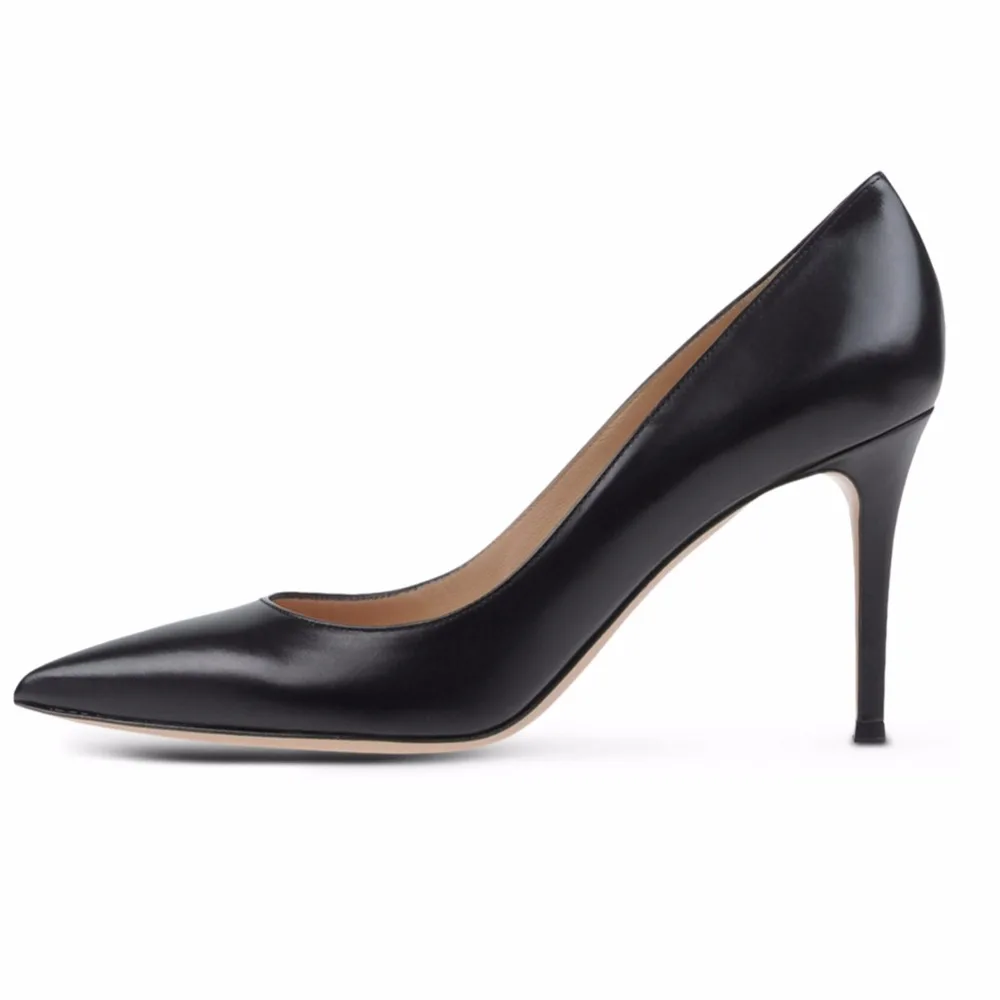 

Ladies Handmade Fashion Slip On 85mm Pointy Basic Office Party Prom High Heel Pumps Shoes CKE105