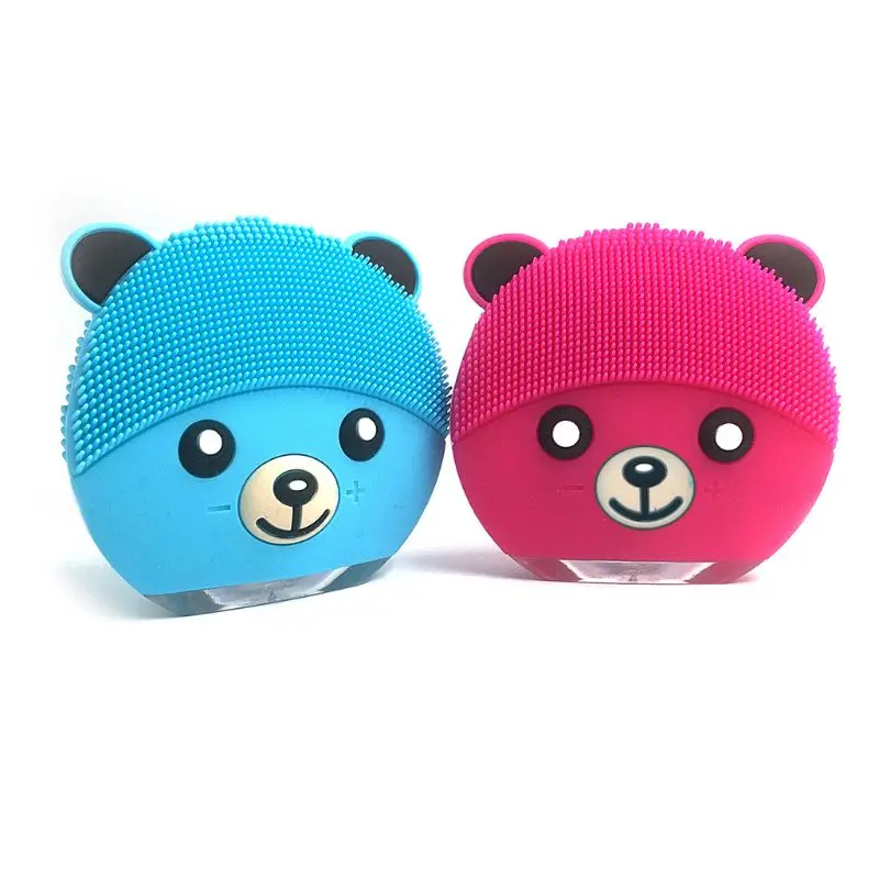 

Mini Bear Electric Face Cleansing Brush USB Rechargeable Silicone Facial Cleanser Deep Pore Cleaning Water-Resistant Vibrating