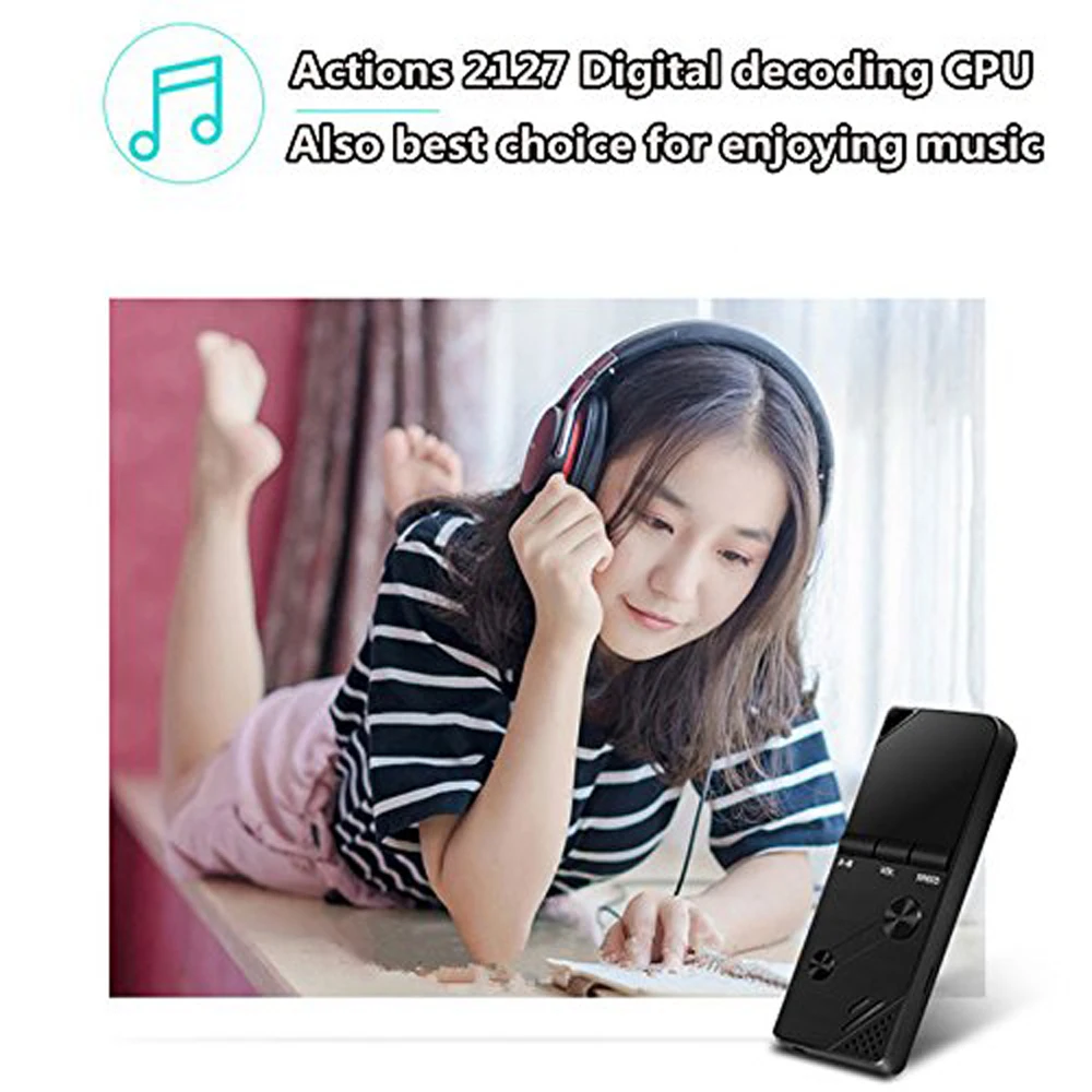 2018 BENJIE K6 Sport MP3 Player A-B Repeat Loudspeaker Variable Speed Playback 8G Music Player FM Hifi Portable Recorder