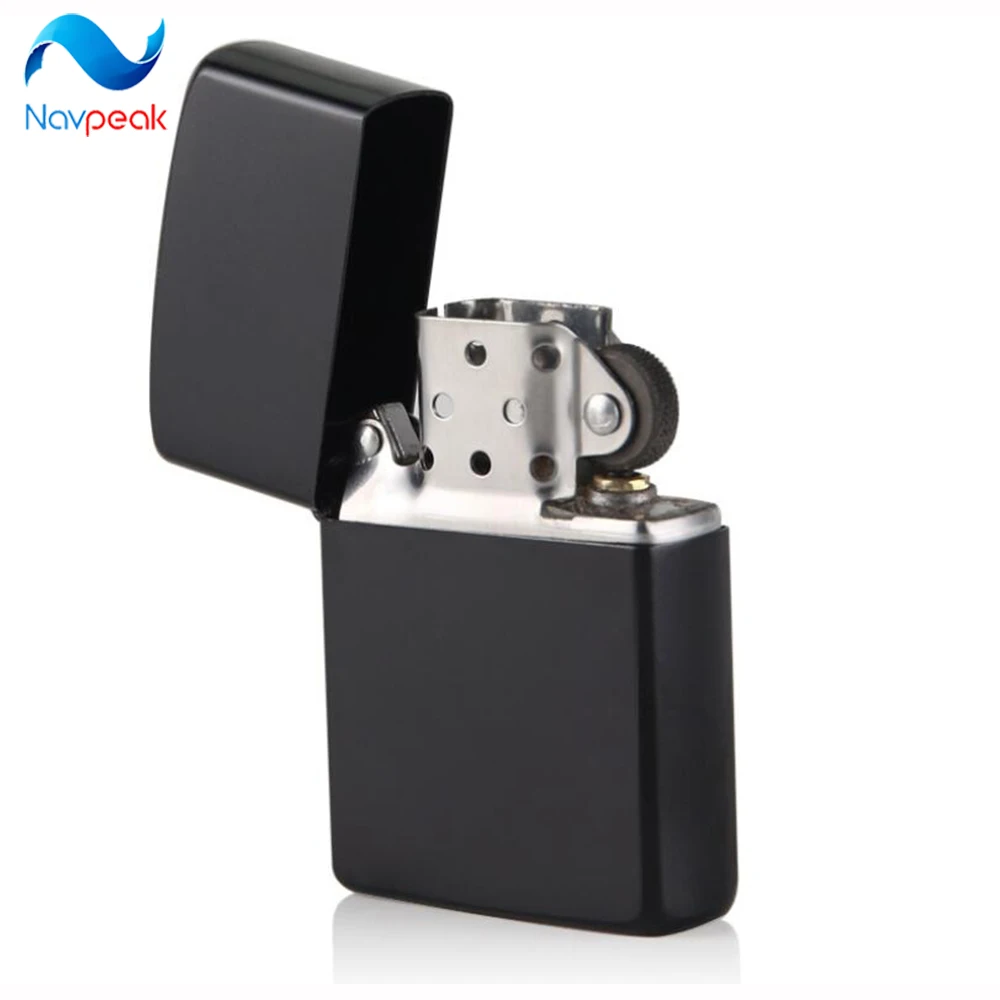 

Hot Oil Lighter Black Mirror Windproof Metal Oil Cigarette Kerosene lighter Smoking Fuel Lighters to smoke for pipe