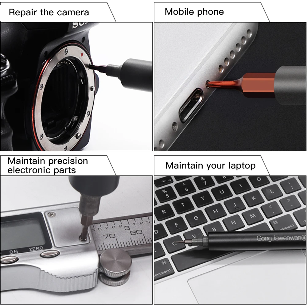 Точность мини беспроводной электрический Мощность отвертка для мобильного телефона Камера Инструменты для ремонта
