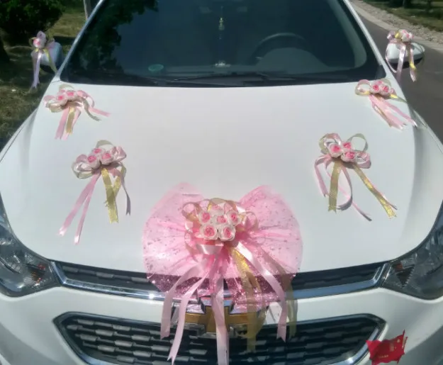 Simple Wedding Car Decoration Flowers Set Wedding ...