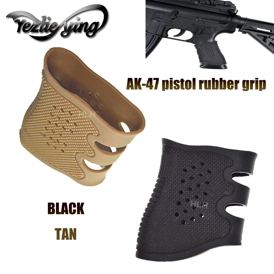 

Tactical Pistol Rubber Grip Gloves Sleeve Slip For Most 17 AR15 M4 AK-47 Airsoft Hunting, High Quality