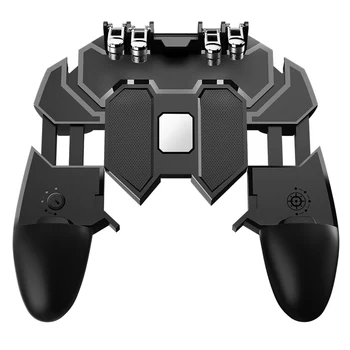 

PUBG Controller Turnover Trigger Button Game pad for Smartphone Mobile Joystick Six 6 Fingers Operating Gamepad PUBG Controle