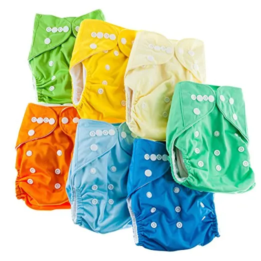 

Naughty Baby Washable and Reusable Cloth Diapers Adjustable Snap One Size Cloth Pocket Diapers 10pcs/lot